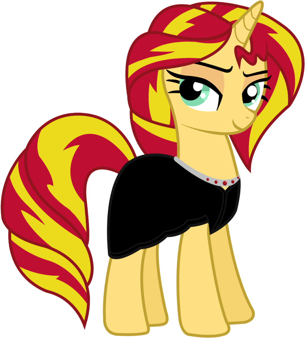 Sunset Shimmer In A Dress By Totallynotabronyfim On - Mlp Sunset Shimmer Dress (1024x1137)