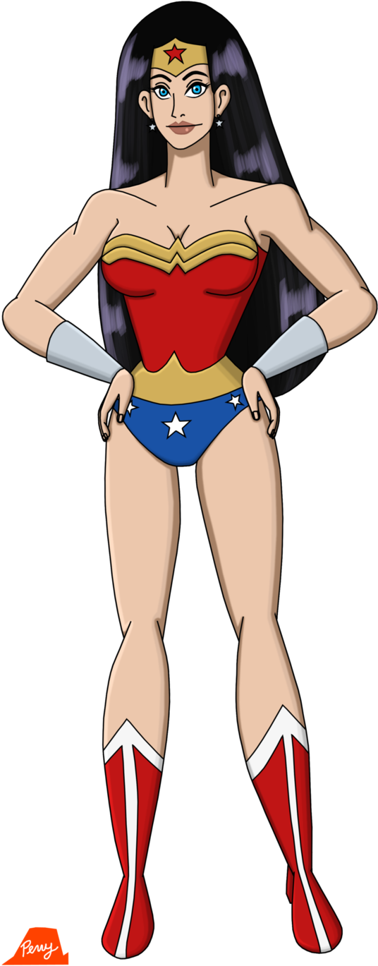 Wonder Woman 2016 By Perrywhite - Cartoon (577x1386)