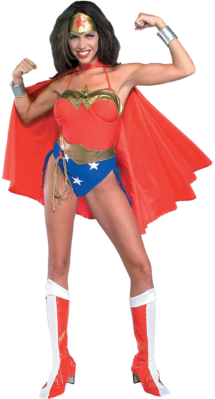 Wonder Woman Super Hero Costume - Wonder Woman Costume Png (366x580)