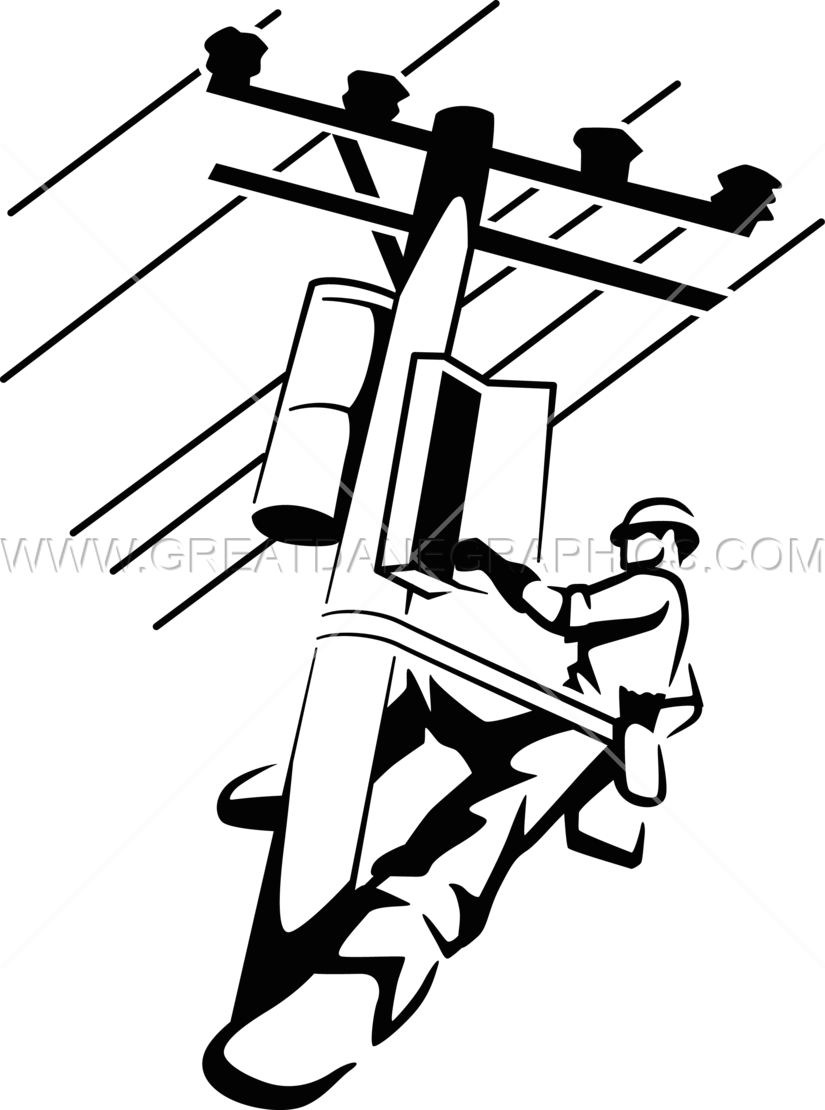Electrical Lineman - Lineman Black And White (825x1110)