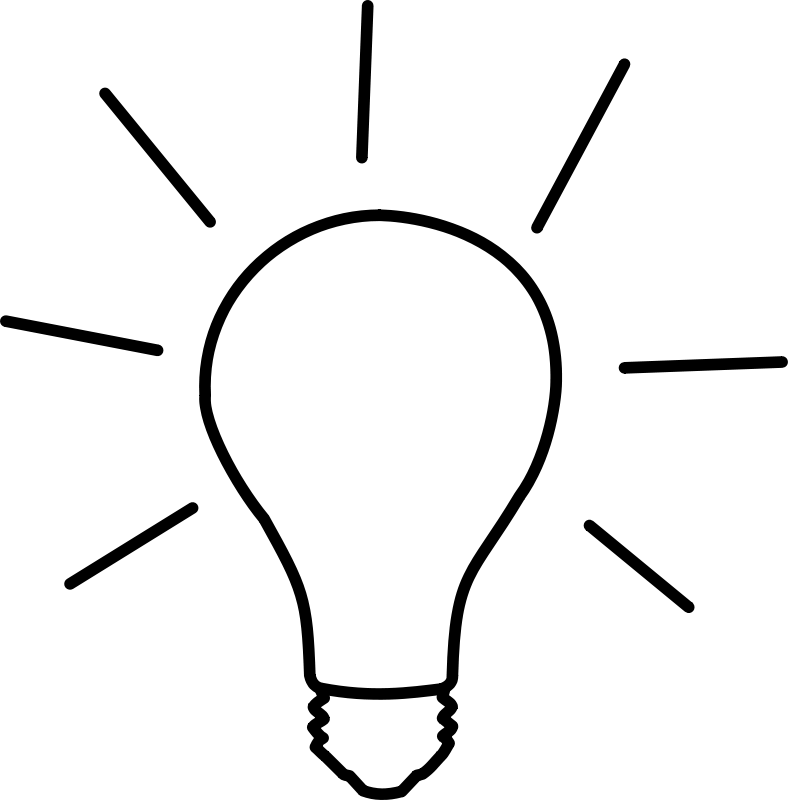 Bulb 20clipart - Light Bulb Clip Art Black (788x800)