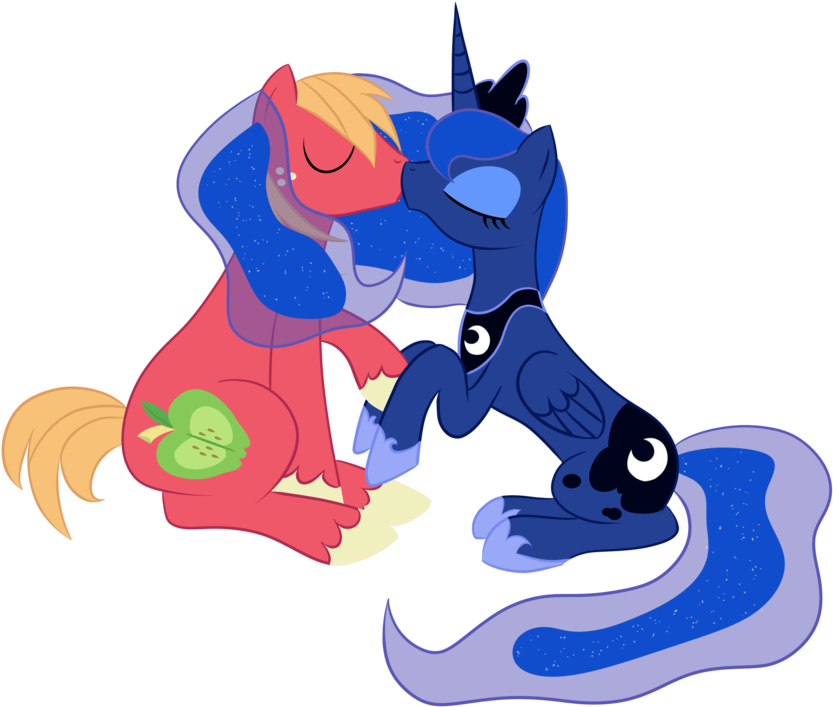 Luna X Big Mac By Pustulioooooo - Big Macintosh And Princess Luna (900x747)