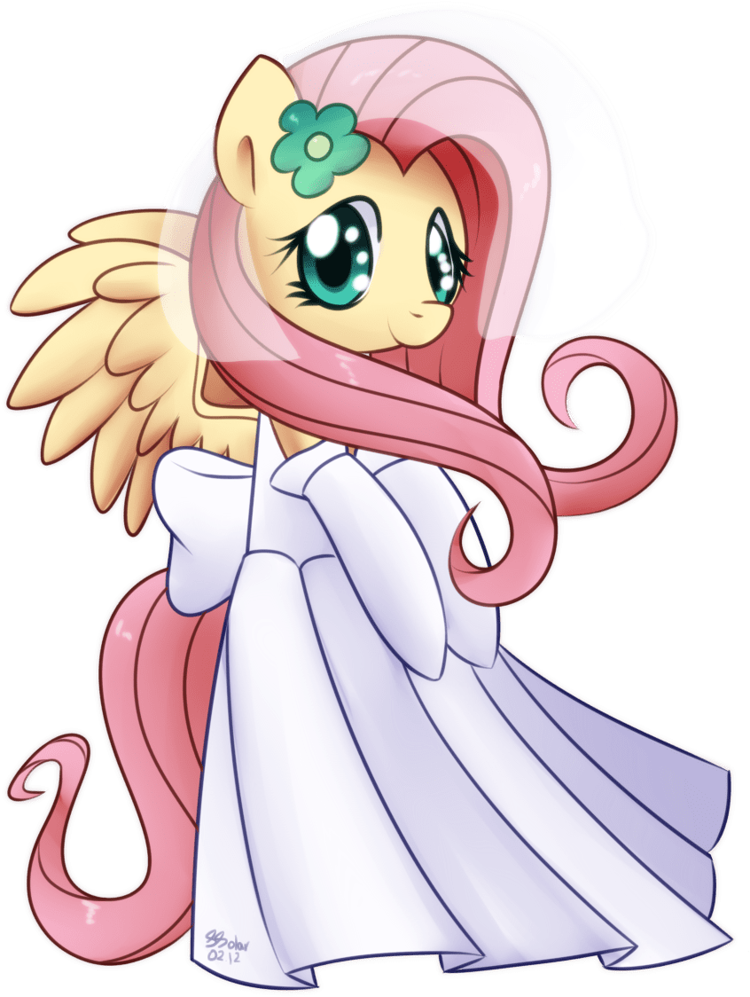 My Little Pony Fluttershy Wedding Dress (904x1149)