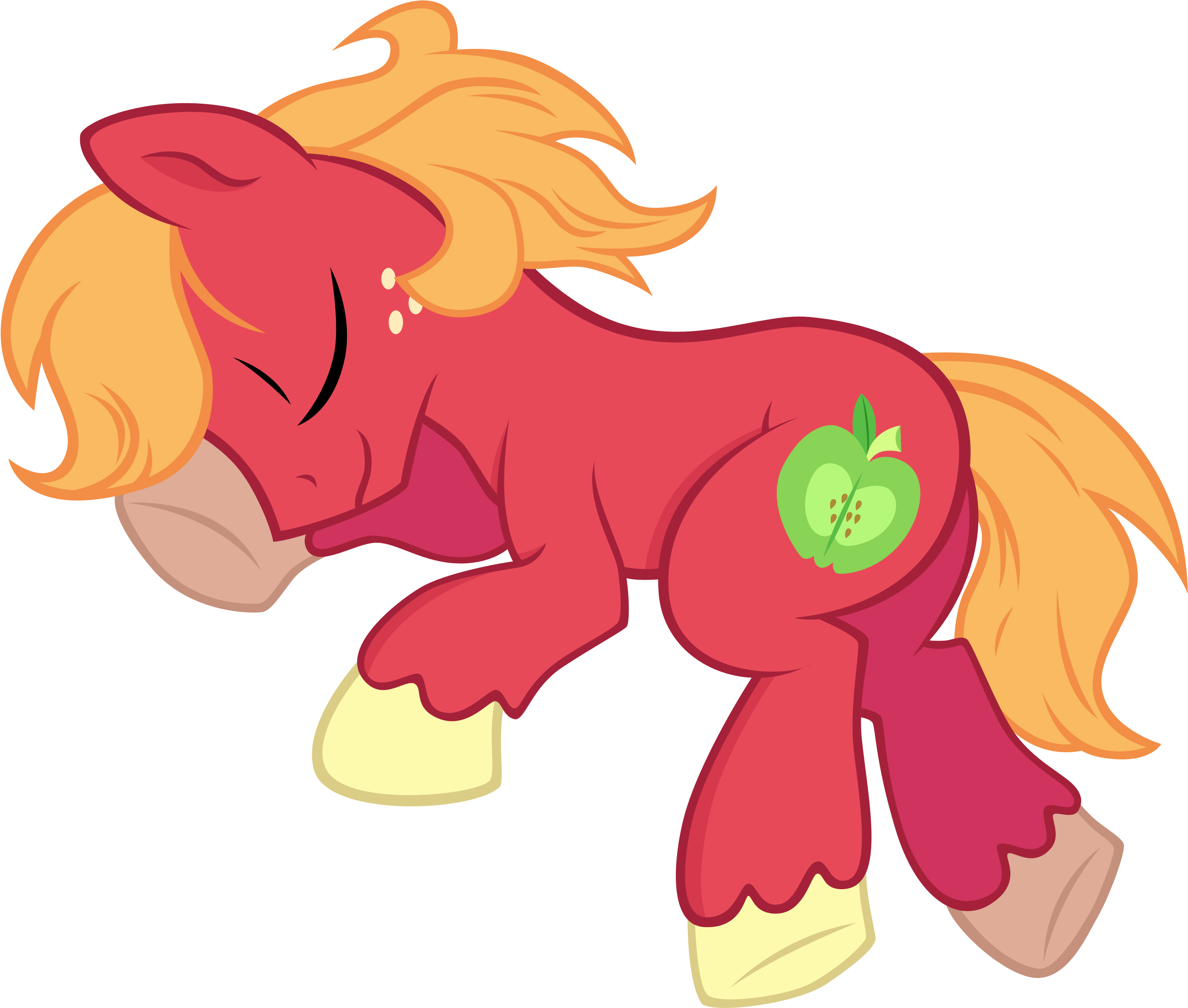 Big Mac Sleeping By Scourge707 Big Mac Sleeping By - Big Mac Mlp Vector (3000x2557)