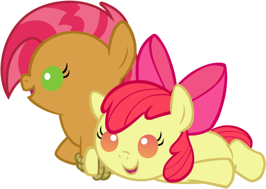 Apple Bloom Applejack Pony Red Pink Mammal Fictional - Mlp Baby Babs Seed (1024x637)