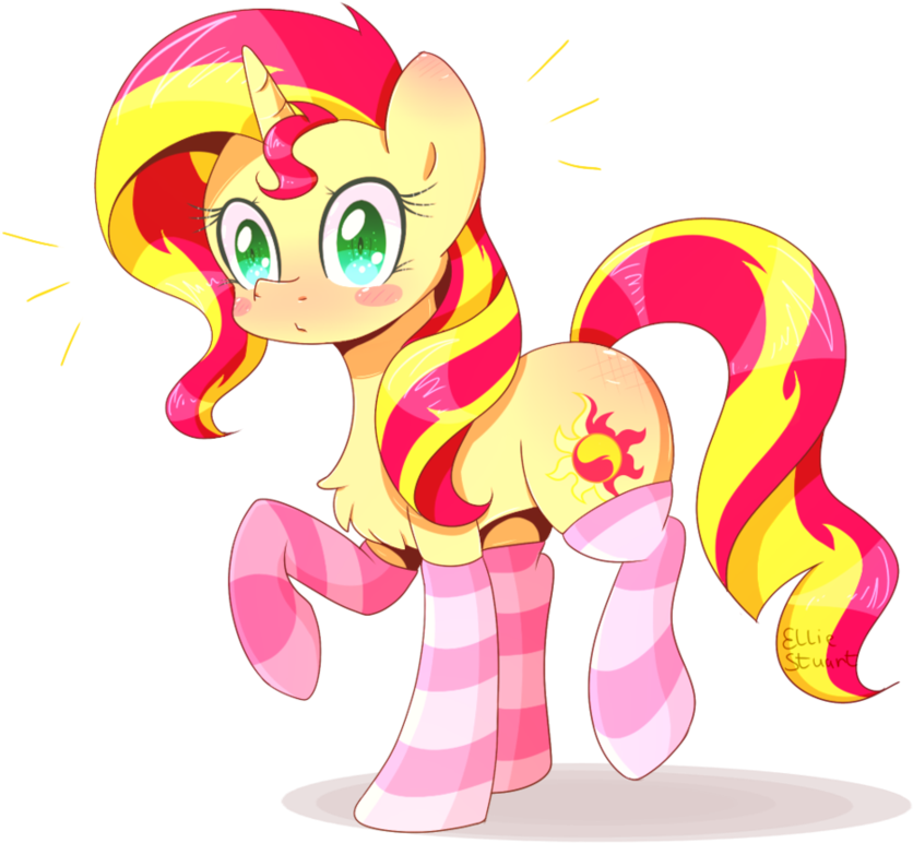 Sunset Shimmer In Socks By Pony Ellie Stuart - Sunset Shimmer (953x838)