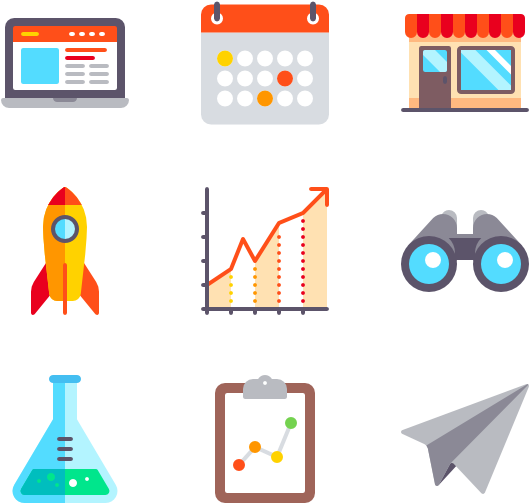Color Startups And New Business - Business Icono Png (600x564)
