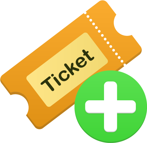 Ticket Add Icon - Add Ticket Icon (512x512)