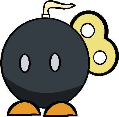 Pin Time Bomb Clipart - Ticking Time Bomb Mario (445x462)