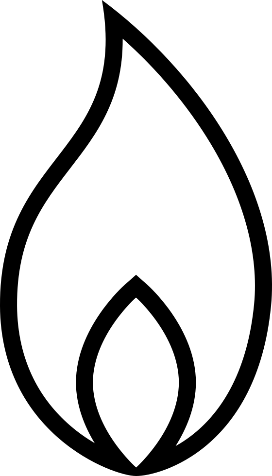 Ios Flame Outline Comments - Outline Of A Flame (560x980)