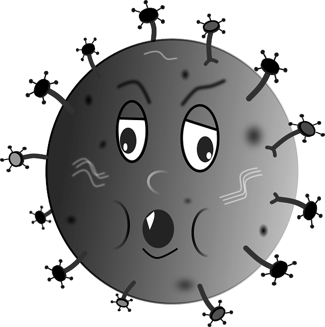 Virus, Amoeba, Cell, Microorganism, Bomb, Mine - Germ Clip Art (636x640)