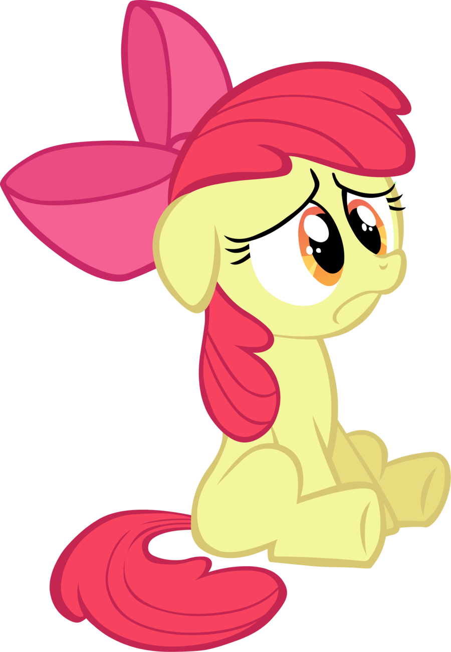 Sad Apple Bloom Vector By Scrimpeh Sad Apple Bloom - Mlp Apple Bloom Sad (900x1301)
