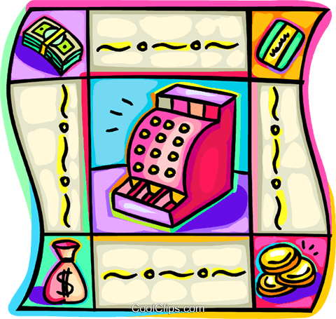 Cash Register Royalty Free Vector Clip Art Illustration - Clip Art (480x455)