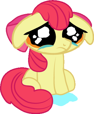 Crying Apple Bloom By Creshosk - My Little Pony Crying Gif (321x388)