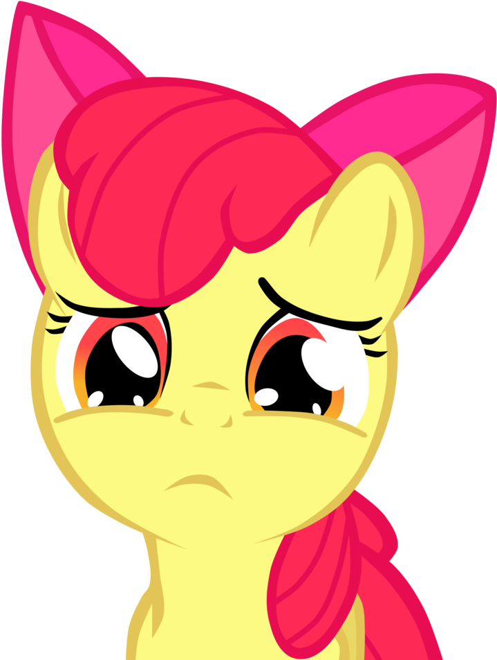 Sad Apple Bloom By Echoes111 - Mlp Apple Bloom Sad (830x963)