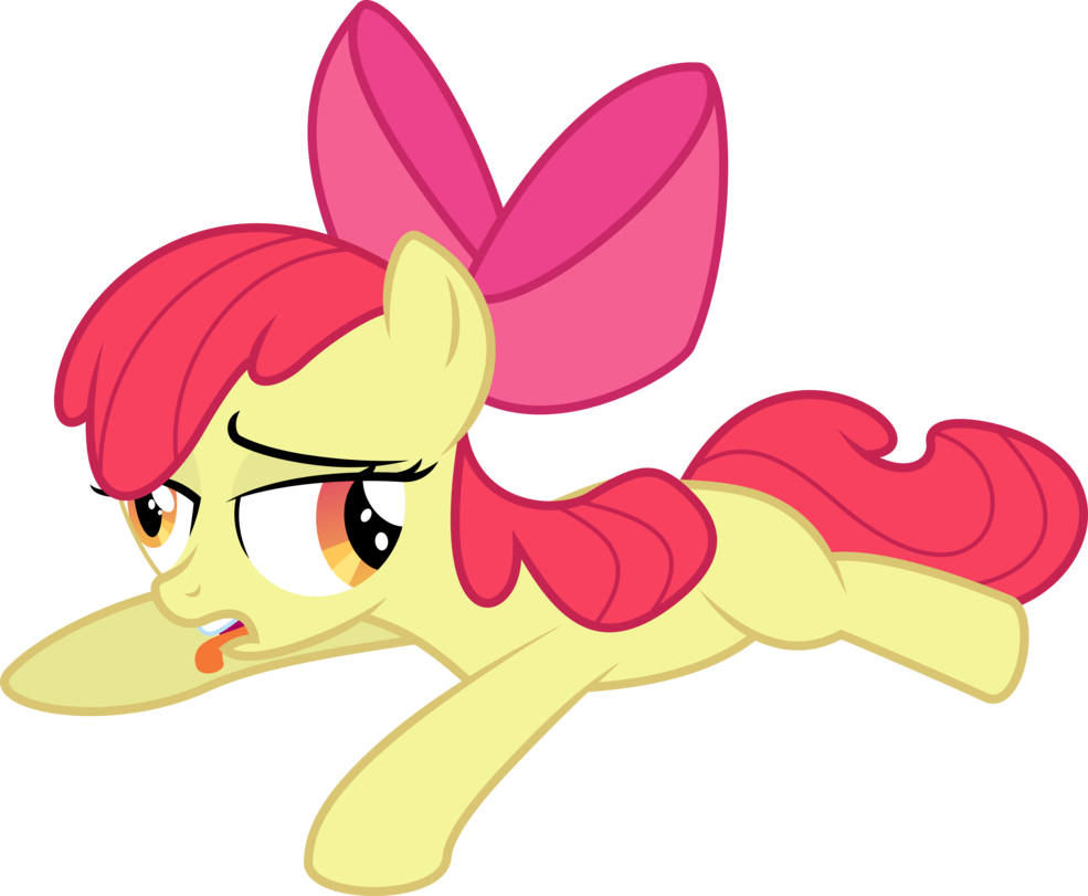 Apple Bloom Down By Deadparrot22 - Apple Bloom Lying Down (985x811)
