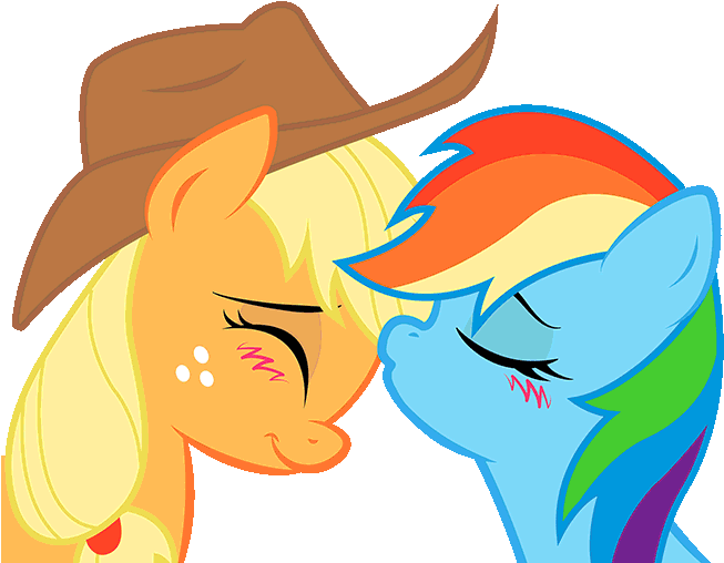 My Little Pony - My Little Pony Rainbow Dash And Applejack Love (775x513)