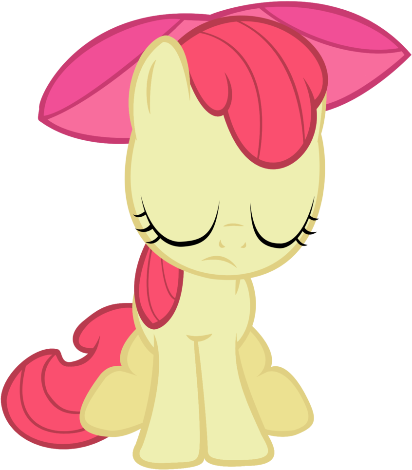 Sad Applebloom By Iamthegreatlyra On Deviantart - Sad! (900x1059)