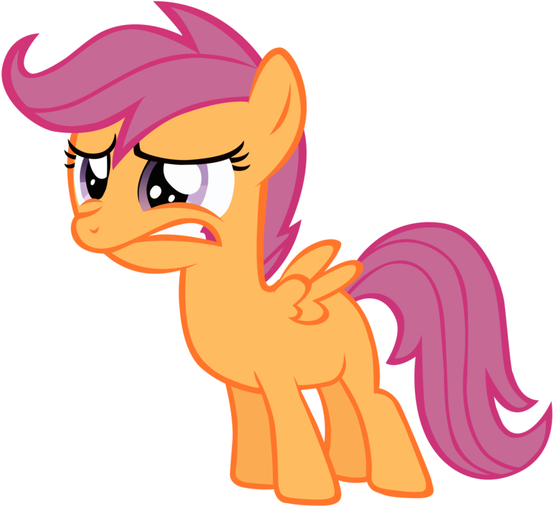 Scootaloo Worried - Mlp Fim Scootaloo (1019x785)