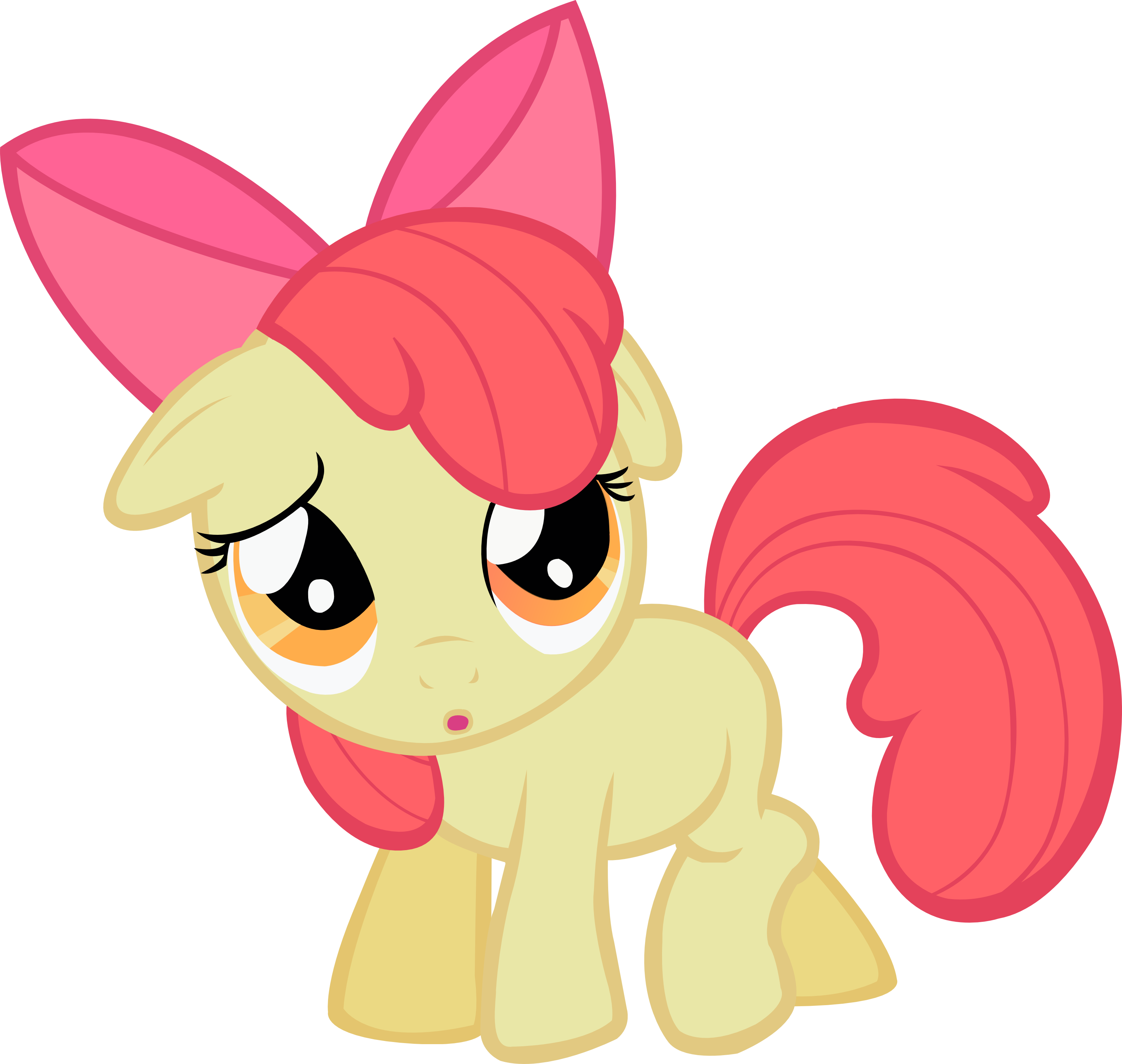 Applejack Apple Bloom Rarity Spike Fluttershy Snails - Apple Bloom (3164x3000)