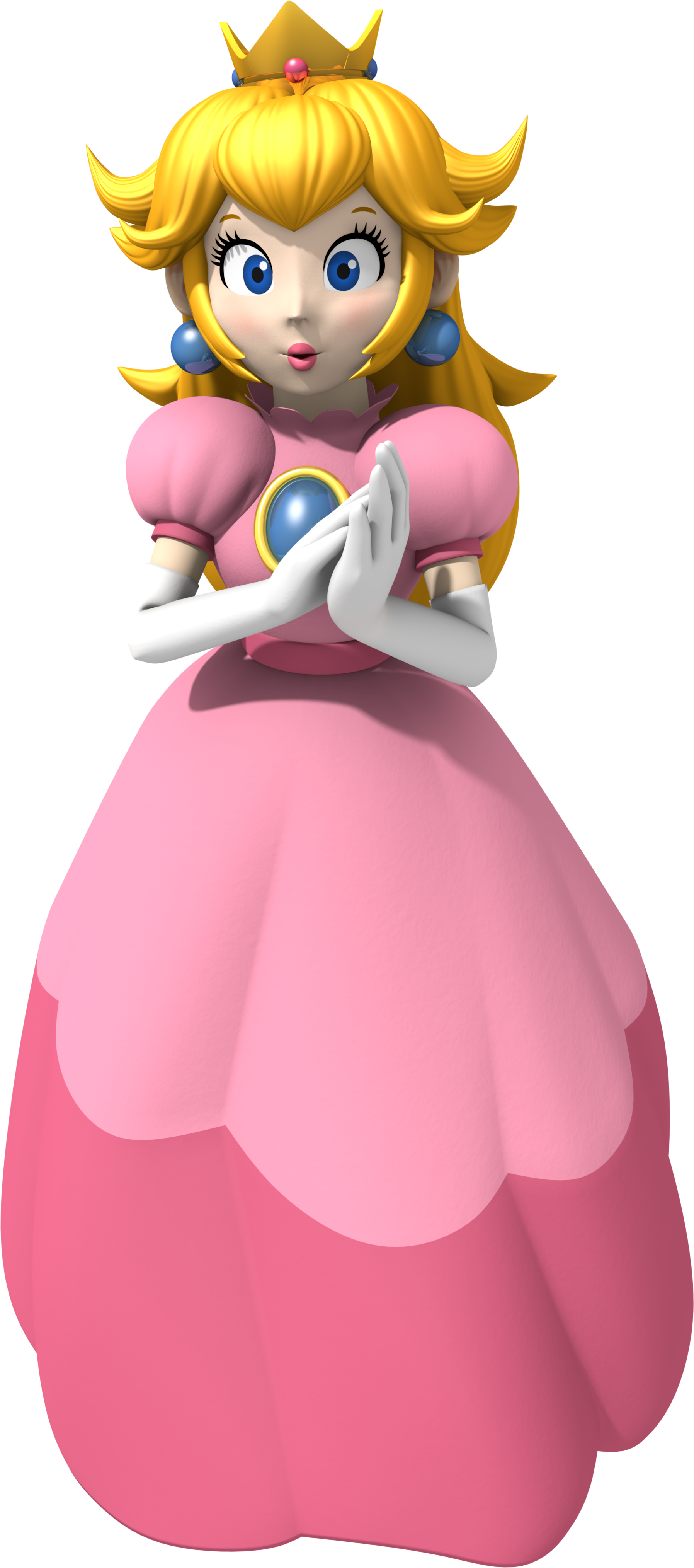 Princess Peach Transparent Background - Peach Mario Party 6 (1900x4100)