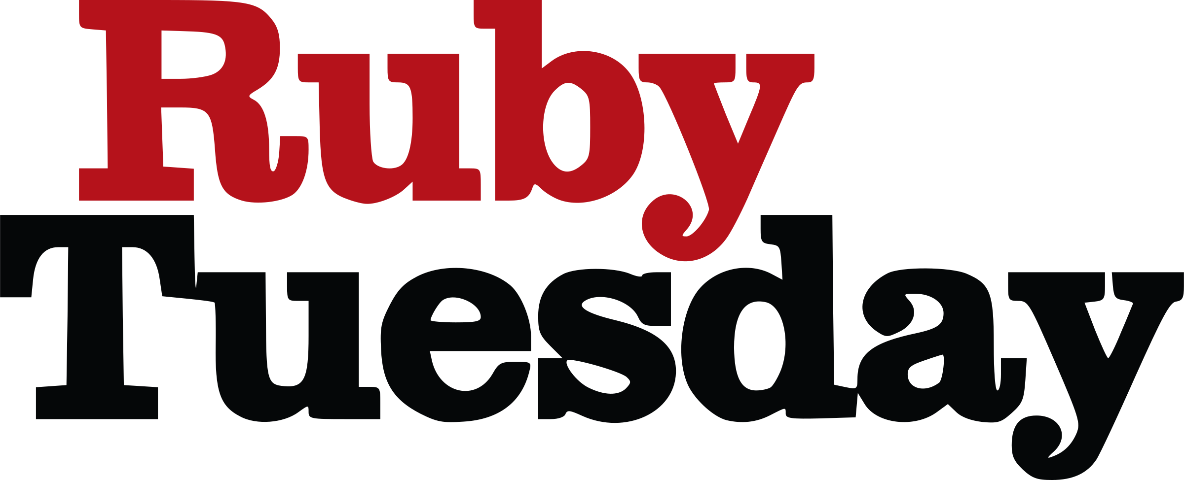 Ruby Tuesday Logo Png Transparent Svg Vector Freebie - Ruby Tuesdays Logo (2400x974)