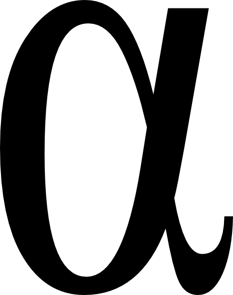 Alpha Clip Art - Alpha Symbol Png (468x593)