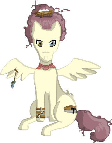 Pi Is A Cream Colored Mare Of Average Build With A - Cartoon (375x479)