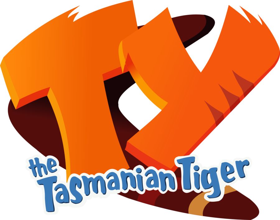 'ty The Tasmanian Tiger' Logo Recreation Render By - Ty The Tasmanian Tiger Logo (900x707)