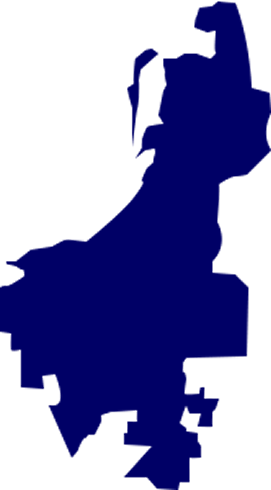 A Dark Blue Outline Map Of Everett, Wa Where Ron May - Everett (271x490)