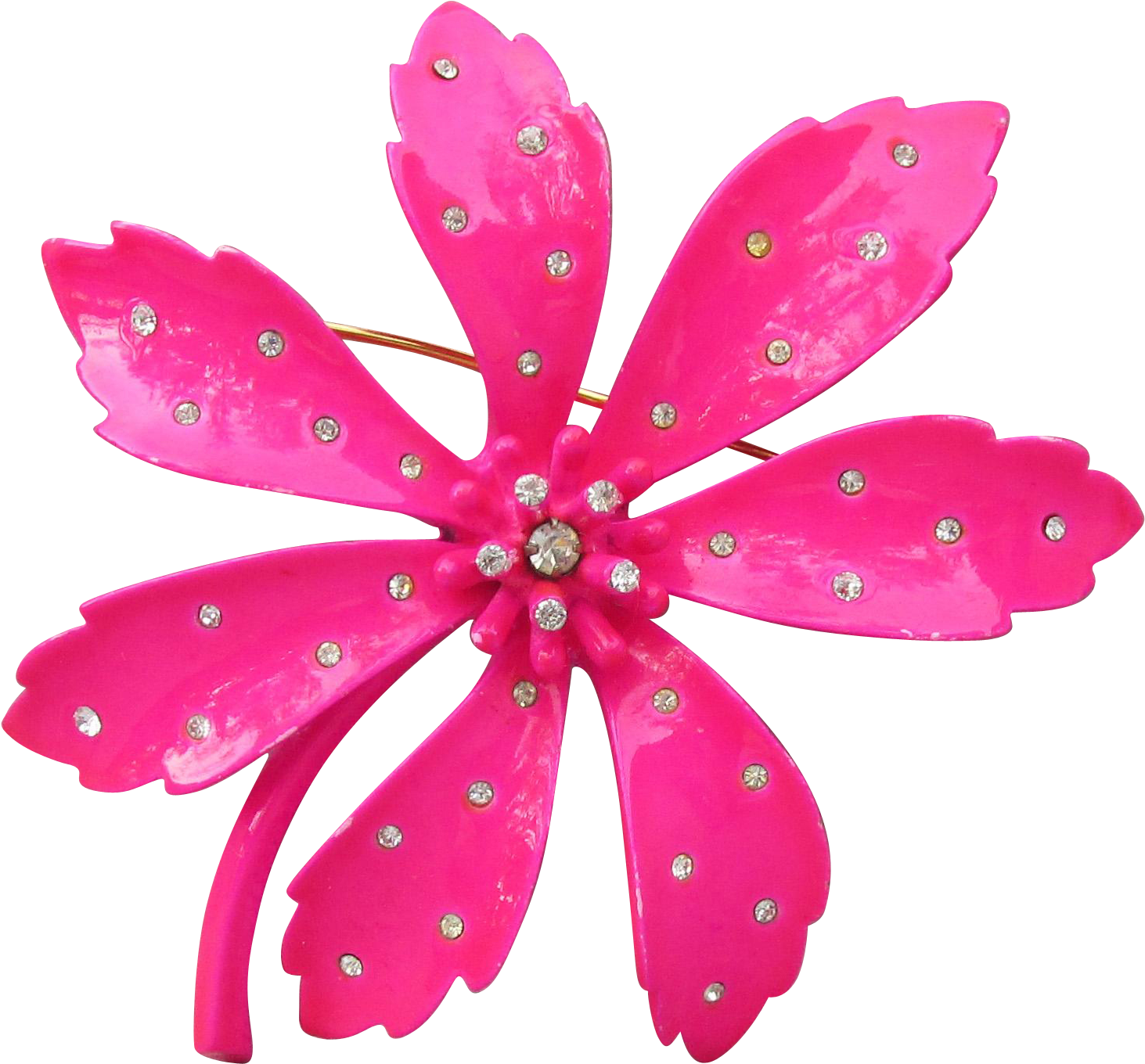 Shocking Hot Pink Vintage 1960's Signed Vendome Enamel - Insect (1462x1462)