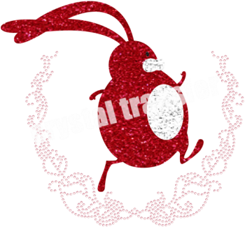 Happy Easter Glitter Rhinestone Transfers Design - Vinyldisorder Easter Bunny Wall Decal - Vinyl Decal (416x416)