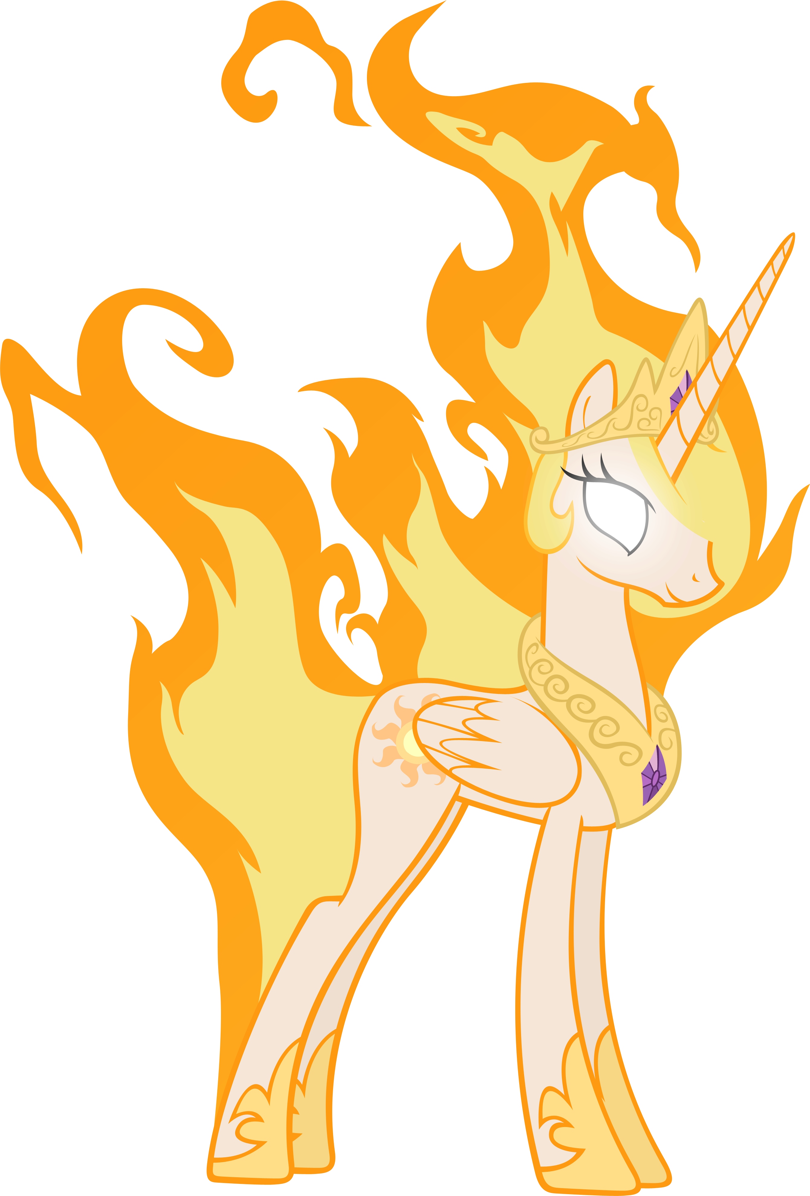 Princess Luna Princess Celestia Pony Mammal Yellow - Princess Celestia Is On Fire (2680x3954)