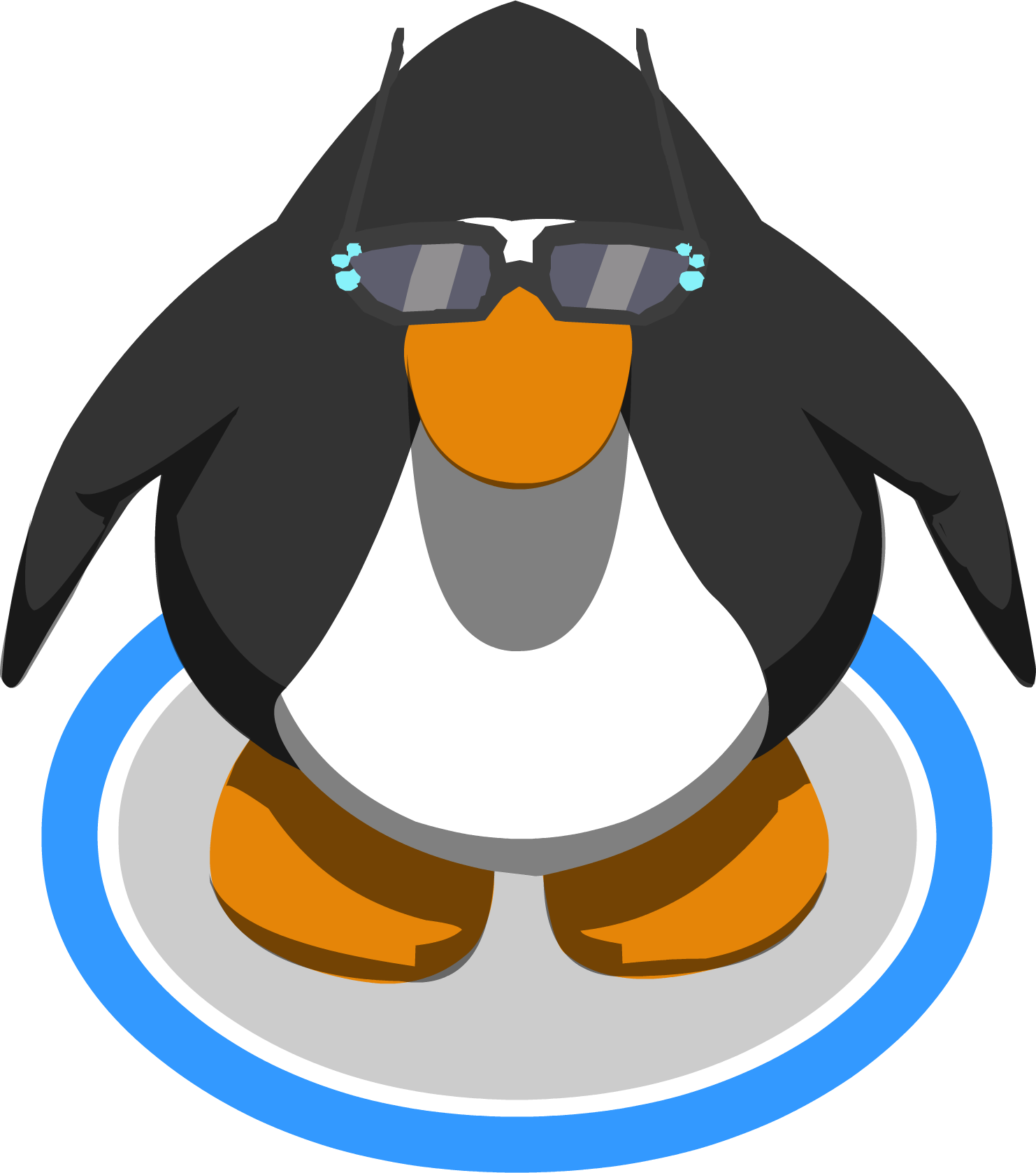 Rhinestone Sunglasses In-game - Club Penguin Penguin In Game (1482x1677)