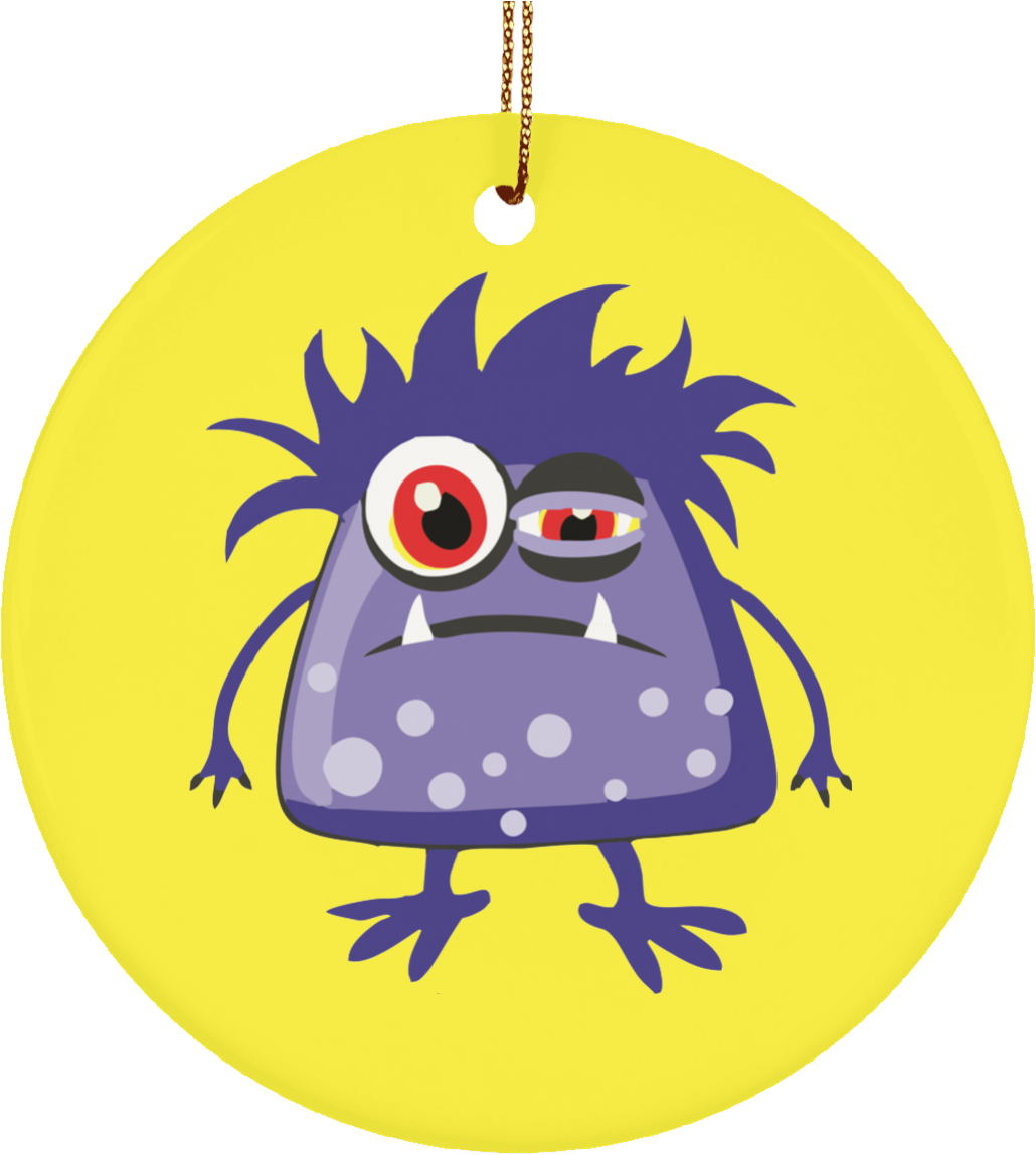 Chronic Fatigue Syndrome Monster Ceramic Circle Ornament - Chronic Fatigue Syndrome Monster Cotton Unisex Shirt (1155x1155)