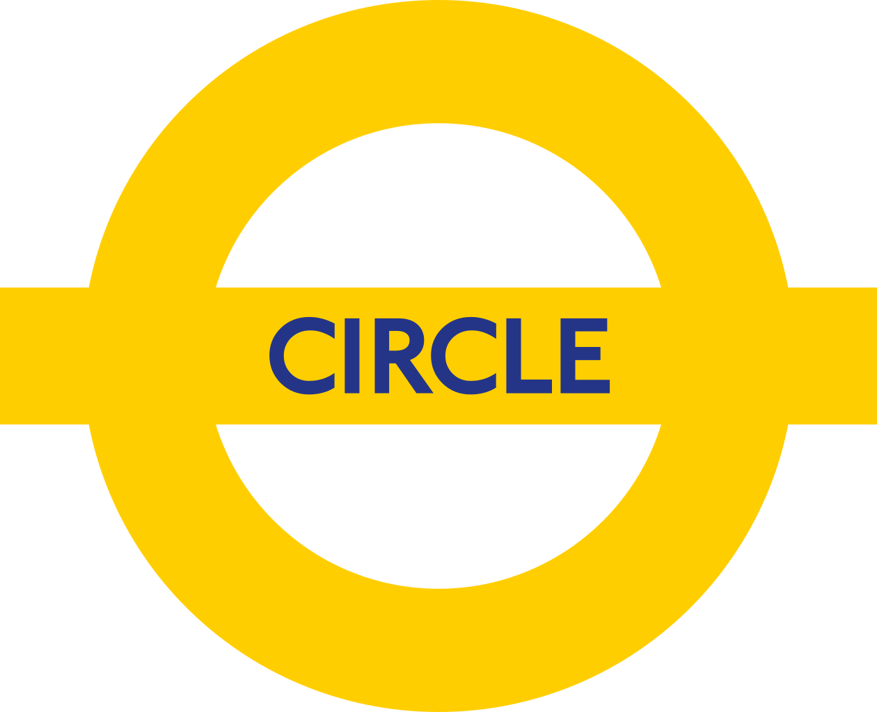Circle Line Roundel - Underground Circle Line Sign (1260x1024)