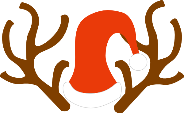 Rudolph Ears Clip Art At Vector Clip Art - Reindeer Ears Clipart (600x368)
