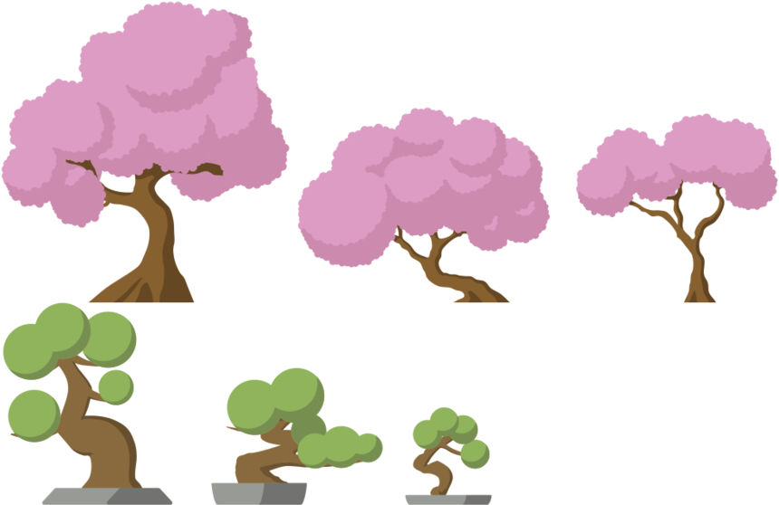 Japanese Trees By Android272 - Japan Tilesets (894x894)