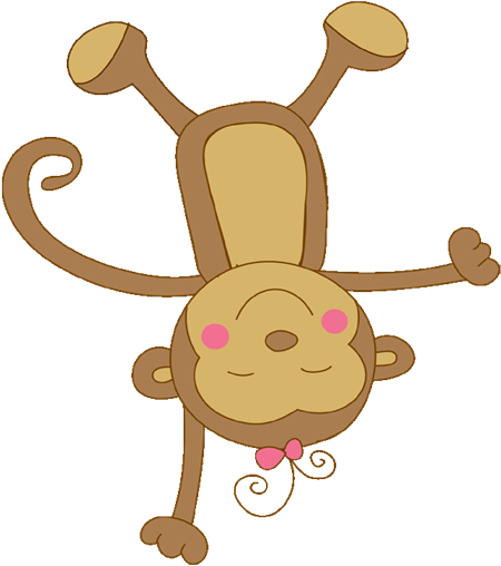 Monkey Clipart - Love You My Little Monkey (600x512)