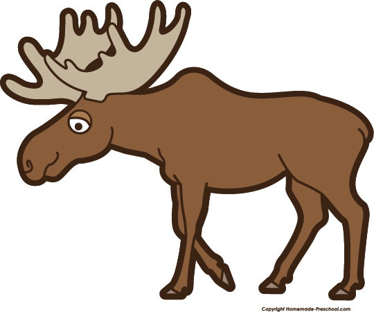 Free Moose Clipart - Clip Art Of A Moose (540x450)