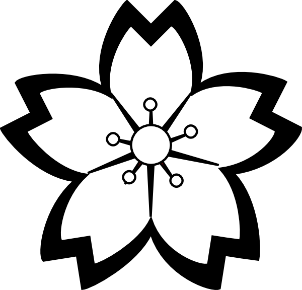 Aside From The Obvious Fact That It Is Visually Pleasing, - Sakura Flower Vector Black And White (600x576)