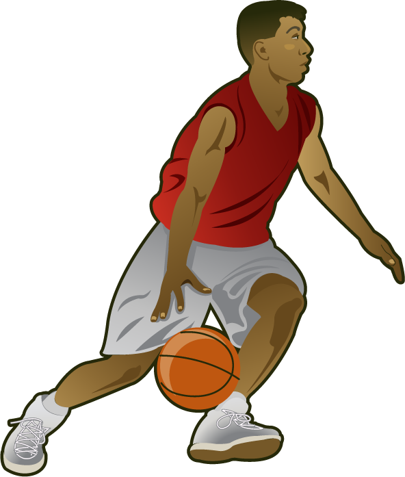 Clipart Basketball Player (592x697)