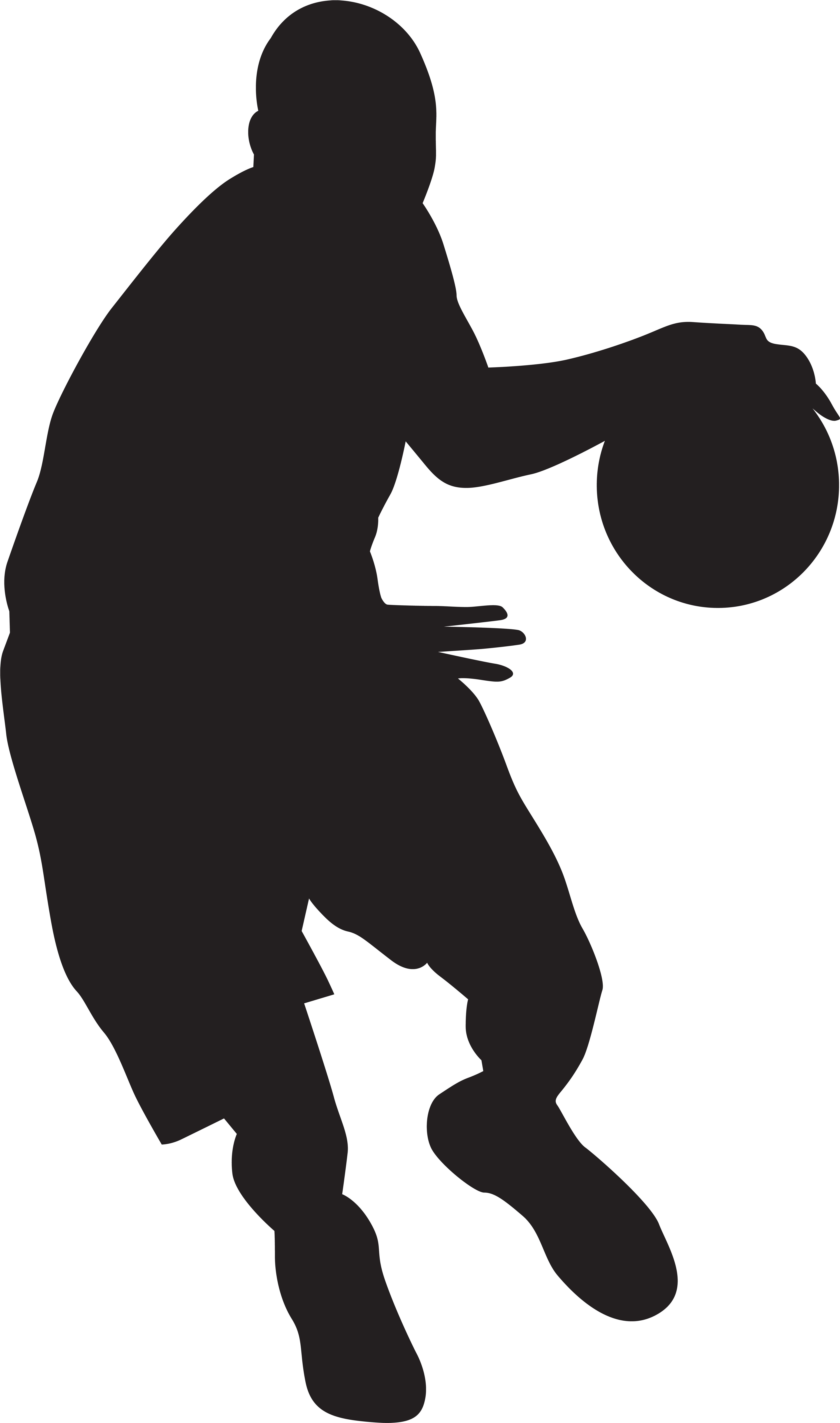 Basketball Player Silhouette Png Clip Art Imageu200b - Basketball Player Silhouette Png (4774x8000)