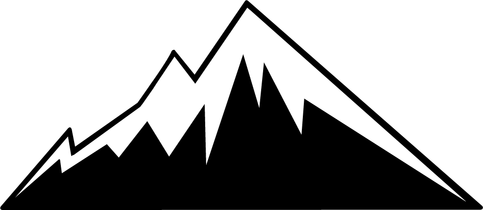 Mountain Outline Clipart Throughout Mountain Outline - Mountain Logo Vector Png (984x428)