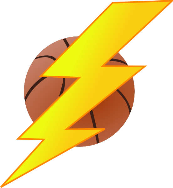 Oklahoma City Thunder Lightning Basketball Clip Art - Basketball With Lightning Bolt (552x598)