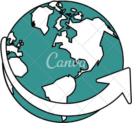 Planet Earth Clipart Silhouette - Vector Graphics (550x550)