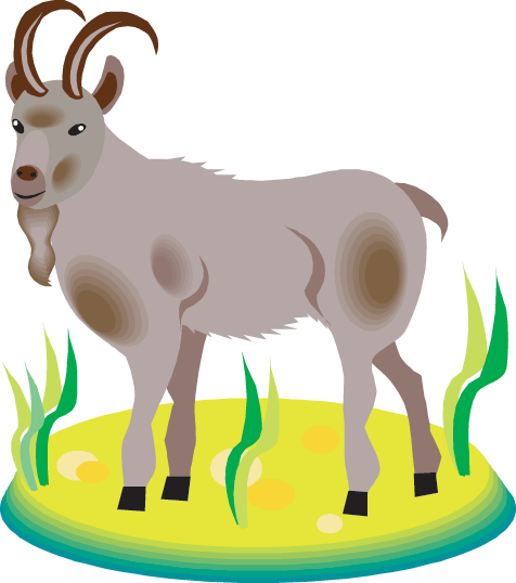 Cartoon Goat - Three Billy Goats Gruff (476x538)