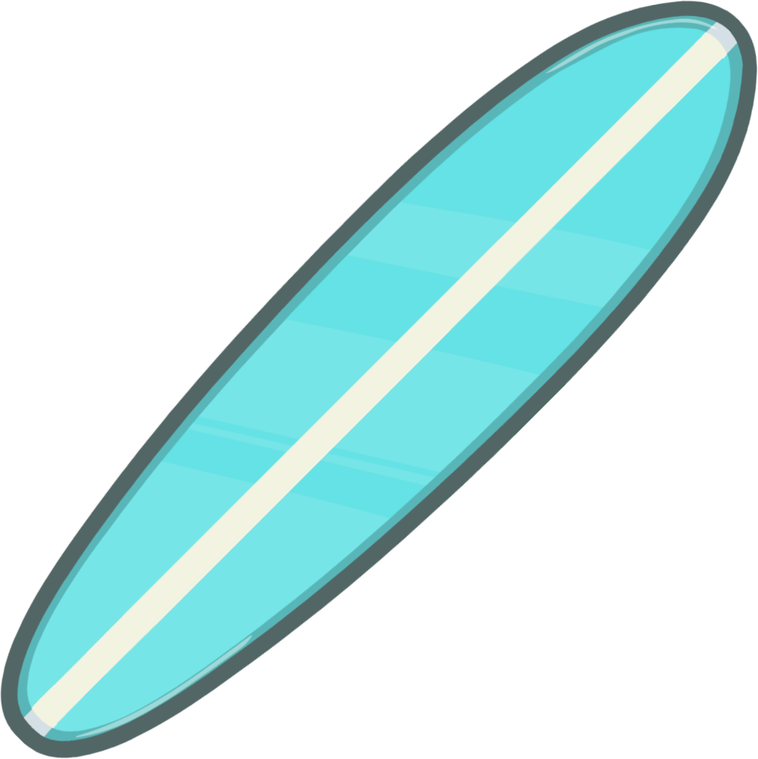 Hawaiian Surfboard Clipart Image - Surf Board Vector Png (1076x1077)