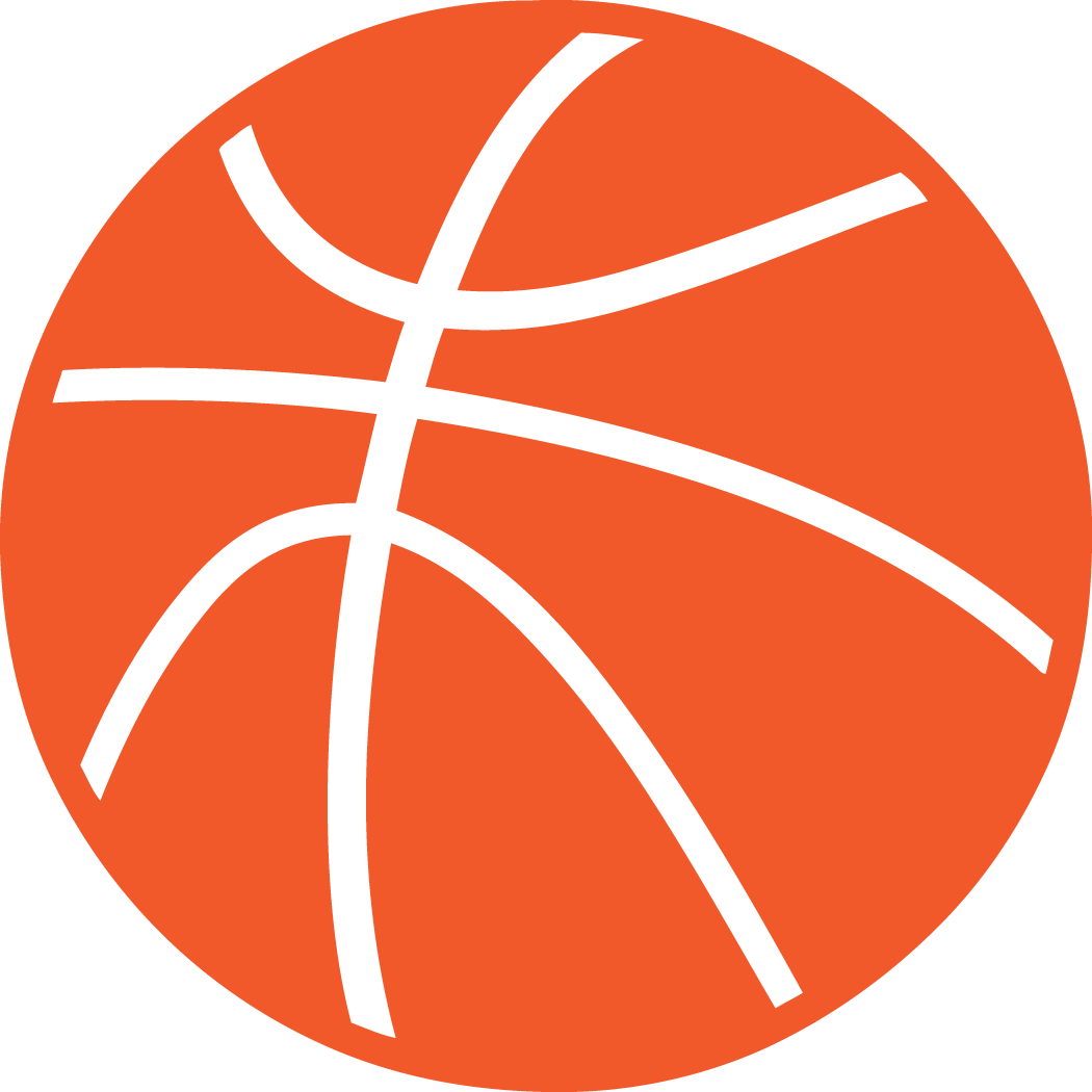 Half Basketball Clipart - Basketball Outline Vector (1050x1050)