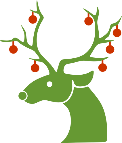 Reindeers Clipart - Reindeer Silhouette Christmas (424x500)